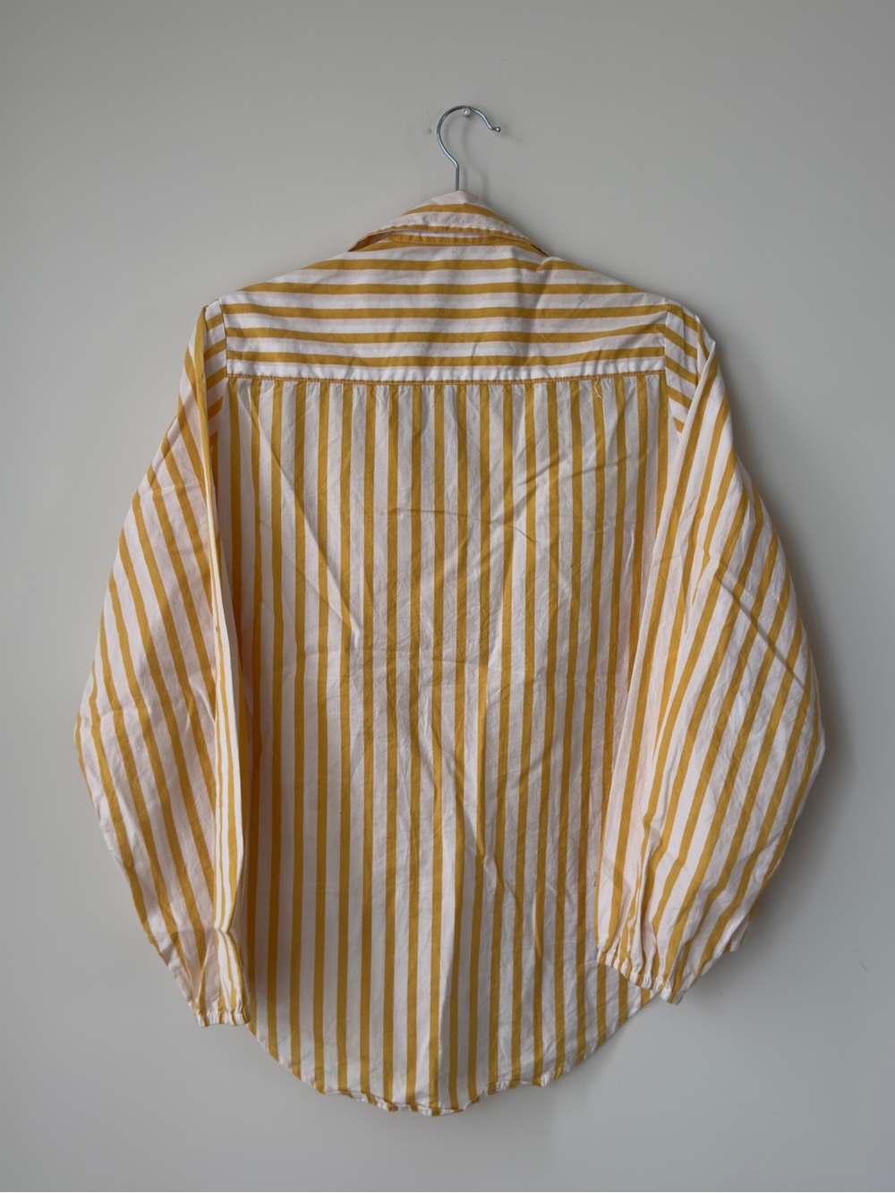Faithfull the Brand Yellow and White Striped Button-Down Blouse - Picture 4 of 5